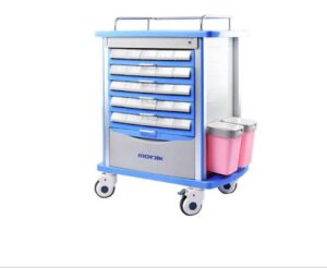 MK-P11 Medication Trolley Double Side Tryers